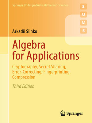 cover image of Algebra for Applications